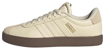 adidas Damen VL Court 3.0 Shoes, Wonder White/Wonder White/Gold met., 42 EU