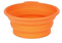 Mountain Paws Silicone Collapsible Dog Bowl With Attachment Loop