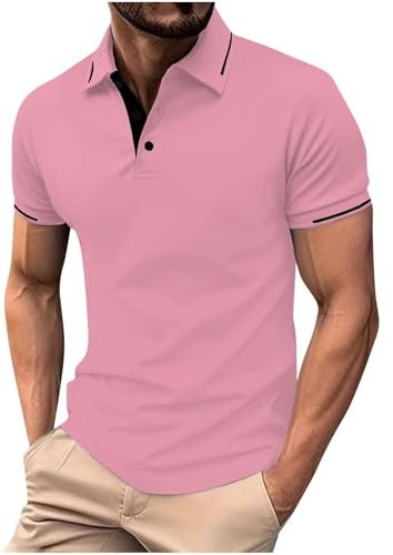 Poloshirt Homme Polo Été Décontracté T-Shirts Manches Courtes Tee-Shirt Doux Léger Teeshirt Mode Fincut Tshirt Golf Travail Tee Shirt Extensible Quotidien Vêtements