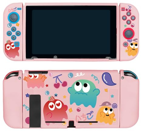 Switch Hülle, Stoßfeste & Dünne TPU Schutzhülle für Switch Konsole und Controller | Kratzfest, rutschfest, Docking-kompatibel, Einfach Anzubringen (J07)