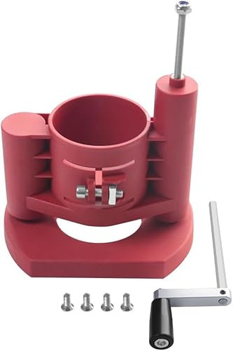 FBHDKJNFG eRouter Base Aluminum Alloy,Milling Table Insrt P Router Lift System Manual 46mm Stroke Red Plastic Compatible With 63.8-65.5mm Motors