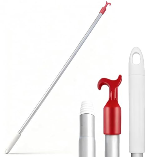 Dachboden Haken Ziehhaken für Bodentreppen - Zugstock Dachbodentreppe, Teleskop Dachbodenhaken, Stockhaken für Bodentreppen, Stange mit Haken für Bodenklappe, Stab für Dachbodenluke aus Alu, 1,1m