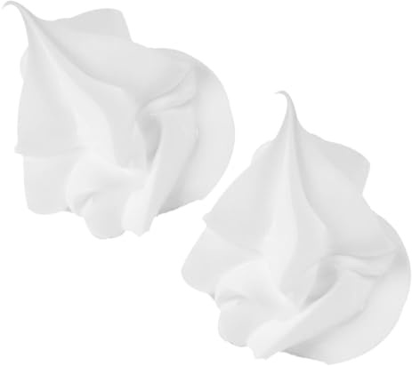 Hemobllo Künstliche Eiscreme Dekoration Milchtee Becher 2 Stück 5cm Sahnehaube Selbstgemacht Küchenspielzeug Zubehör Cremefarben Realistisch