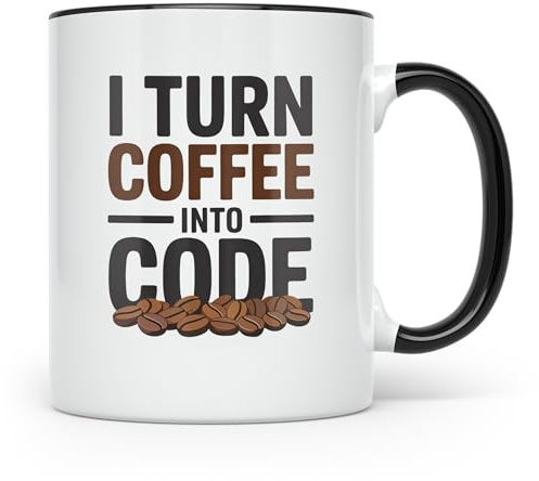 Coffee Coder Tasse - IT-ler Informatiker Geschenkidee - Programmierer Developer Kaffee Junkie Geschenk für Nerds & Softwareentwickler (Schwarz)