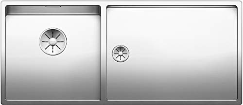Blanco Claron 521599 - Fregadero de cocina 400/550 T, acero inoxidable para lavabo principal izquierdo, acero inoxidable satinado