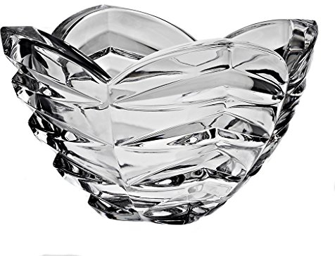 Schale Obstschale Salatschüssel Waves Transparent 19,5 X 19,5 cm Kristallglas