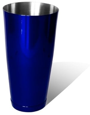 Electric Blue 28oz Boston Cocktail Shaker Tin Weighted Cheater Tin