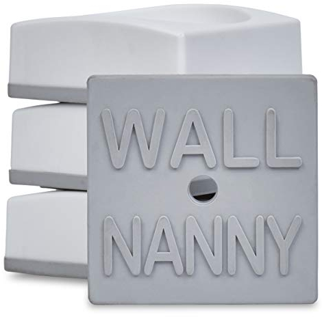 Wall Nanny - Baby & Dog Gate Wall Protector (4 Pack) - Mini, Low-Profile, White