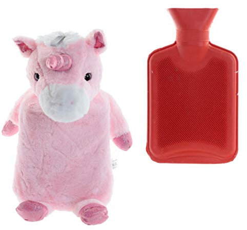 Plush Hot Water Bottle, Unicorn Design