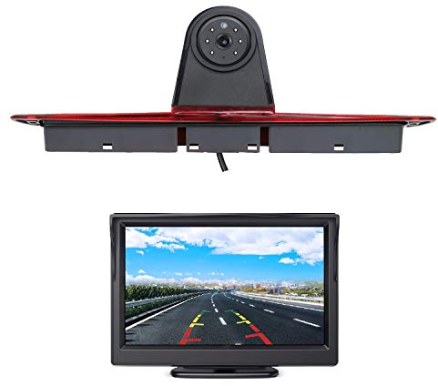HD 720p MB Sprinter W906 Bremsleuchte Kamera Bremslicht Einparkkamera Rückfahrkamera Set Nachtsicht Kamera + 4.3 Zoll DVD Monitor TFT Bildschirm LKW KFZ LCD Display