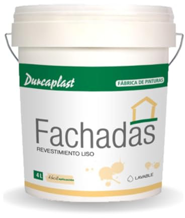 DURCAPLAST pintura fachadas en colores y aspecto mate. De alta cobertura, extraordinaria resistencia al roce y a la intemperie. (4L, GRIS OSCURO 27)