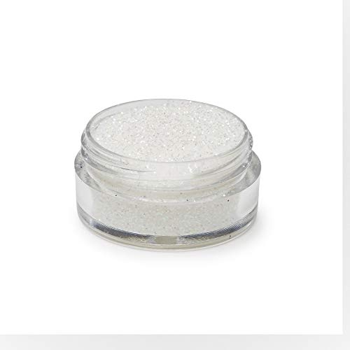 Ultra Fine Glitter/Nail Art Floristry Dust/Wine Glass & Crafting Glitters/Card Making Supplies / 0.008 Pack of Glitter 10g 25g 50g 100g (White Iridescent, Pot)