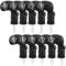 BIG TEETH Golf Iron Head Covers Headcovers 10Pcs/set 4-9,P,A,S,X Club Protector Elastic Long Neck with Big Number Waterproof Black PU Leather