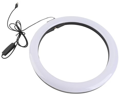 EBTOOLS Makeup Lamp Light Ring,LJJ 3012W 12 Inch 160LED Dimmable Light 3200K-5600K Replacement for Makeup with Ball Head Phone Clip