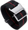 BINLUN Nylon Uhrenarmband Elastic Marinetaucher Fabric Nylon-Armbänder Stoff Militär Ersatz-armband Uhr Hakenverschluss Damen&Herren 18/20/22mm(Schwarz-Rot，Silberne Schnalle,20mm)