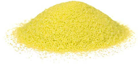 HEKU Hochwertiger gelber Dekosand (ca. 750g) I Feine Körnung (0,1-0,5mm) I Wiederverschließbare Dose I Vielseitig für Deko und Bastelarbeiten, Gelb