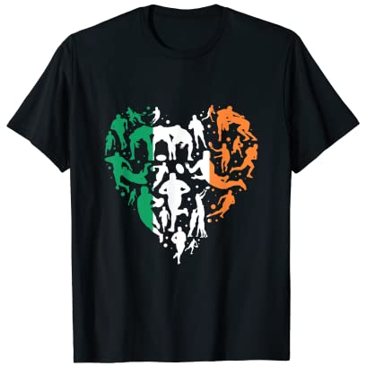 Irland Rugby Love Heart Irish Rugby Fan T-Shirt