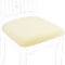 PiccoCasa Dining Chair Seat Covers Set of 6, Velvet Chair Seat Cover with Ties for Dining Room - Stretch Dining Chair Covers for Wedding Hotel, Removable Washable Cream Chair Covers