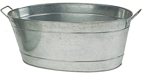 Achla Designs Große, ovale verzinkte Wanne