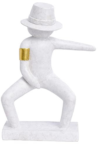 Pointnio Michael Jackson Skulpturen für Heimdekoration, Statuen für Raumdekoration, Moderne Wohnkultur, Dekorationen für Schlafzimmer, Wohnzimmer, Regal, TV-Ständer (weiß)