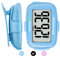 AVTREK 3D Pedometer Step Counter With Clip, Lanyard, Time Display, LED Backlight for Walking, Running - Men, Women, Elder (Blue)