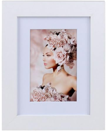 IDEAL TREND Bilderrahmen Holz Rahmen Plexi Acryl Collage Wanddeko Poster quadratisch S215: Farbe: Weiß | Format: 15x20