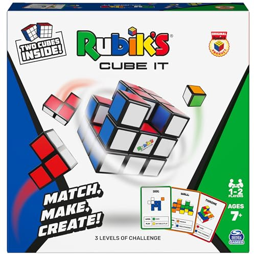 Rubik's Cube It – 3D Puzzle Game for Adults and Children Rubik's Magic Cube – Speed Game – Rebuild a Whole Cube or Invent Shapes – Problem Solving – Children's Toy Age 7+