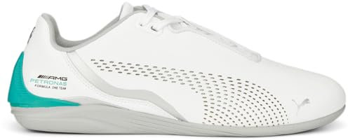 PUMA Herren Mercedes Amg Petronas Drift Cat Decima Sneaker, White-Spectra Green-Mercedes Team Silver, 44 EU