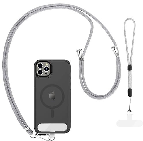 CACOE Handyband Universal zum Umhängen, 2er-Pack – 1 verstellbares Umhängeband, 1 Handschlaufe, 2 Stück Universelles Patch,universelle Umhängetasche, Kette zum Umhängen