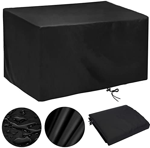Abdeckung Gartenmöbel Winterfest Abdeckplane Gartenmöbel 86x86x36cm Wasserdicht Gartentisch Abdeckung Schutzhülle für Gartenmöbel Rechteckige Winddicht - Oxford Gewebe (86x86x36cm)
