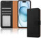 iCatchy for iPhone 15 Case Leather Wallet Flip Protective Cover with Wallet Card Holder Magnetic Closure Kickstand Shockproof Phone Cover Compatible With iPhone 15 (Black)