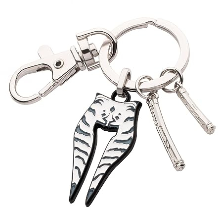 SalesOne Star Wars Ahsoka Kopfschmuck und Charms Schlüsselanhänger: Offizielles Lizenzprodukt Lucasfilm Disney+ Schlüsselanhänger 3,5 cm