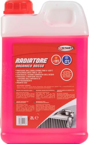 Liquido Radiatore organico rosso G12+ da 2 litri - contrasta l'azione corrosiva dell'acqua - protegge dall'ebollizione fino a +120°C e agisce da anticongelante fino a -22°C