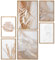 Papierschmiede® XL Mood Poster Set Boho Acryl, Bilder Set mit Rahmen (Farbe wählbar) Wohnzimmer Deko Modern, 2x A2 & 4x A3, decoration boho style Beige Pampas Gras