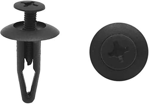 XYWHPGV 100 Stück 7,2 mm Kunststoff Schwarz Auto Nieten Verschluss Kotflügel Stoßstange Push Pin Clips(2e676 90adc 9974b f92cc a1647 7af02