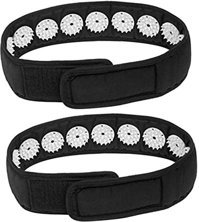 HOMSFOU 2 Sets 2 Stück Kopfmassagegürtel Kabelloser Kopf Kopfband Kabelloses Hinterkopfmassage-Stirnband Akupressur-Gurt Akupressur-Stirnband Baotou-Baumwolle