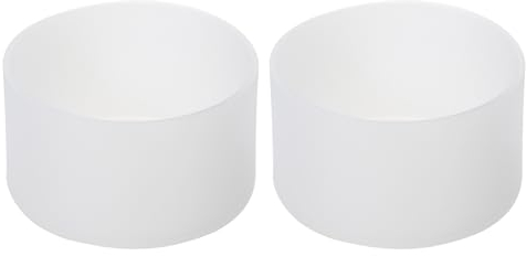 sourcing map 2pcs 7.5cm Protective Silicone Boot Sleeve for 12-24 oz, Water Bottle Bottom Anti-Slip Sleeve Cover, Universal Cup Bottom Accessories, Clear
