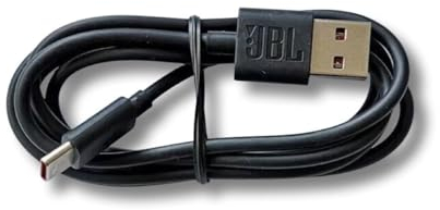 JBL USB-C Ladekabel Original - Für JBL Charge 4,5 Flip 5, 6 Pulse 4, 5 Go 3, 4 Clip 4 Xtreme 3 JBL Ladegerät USB C Cable Schwarz 100cm