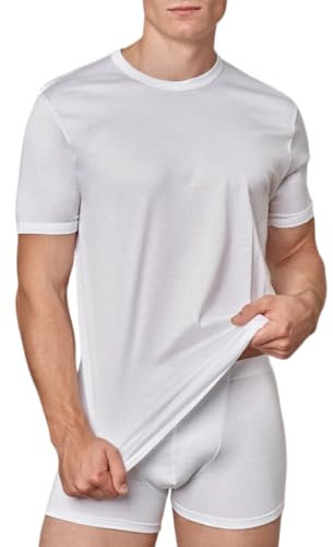 GICIPI T-Shirt Intima in Filo di Scozia da Uomo Maniche Corte MDE in Italy (IT, Testo, 3XL, Regular, Regular, Bianco)