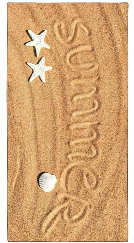 YISUMEI Mikrofaser Strandtuch XXL, Strandhandtuch Leicht Strandtücher Schnelltrocknend, Sommer Seestern Muscheln, 180 x 90 cm