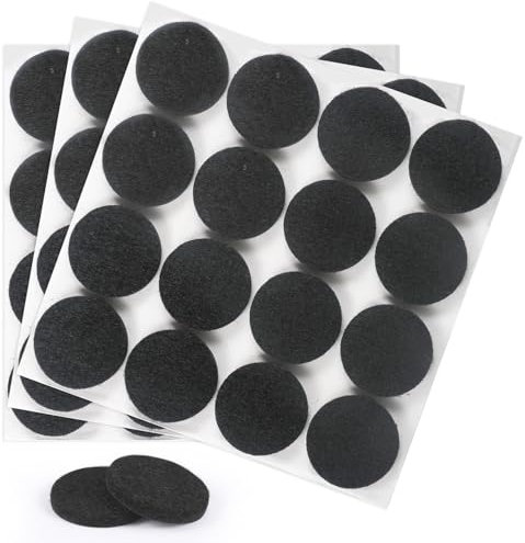 moinkerin 48 Pezzi Feltrini Autoadesivi per Sedie Rotondi 30mm Feltrini per Mobili Pesanti 5mm Thick filtrini sotto la sedia Pavimenti in Legno Antigraffio e Riduzione del Rumore Nero