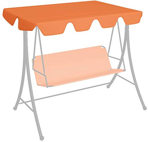 ZEYUAN Ersatzdach für Hollywoodschaukel, Dach Für Hollywoodschaukel, Hollywoodschaukel Dachbezug, Bezug Für Hollywoodschaukel, Hollywoodschaukel Dach, Orange 150/130x70/105 cm