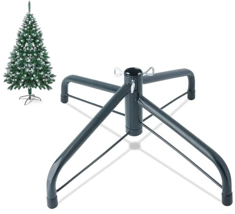 ASOPFYUM Christmas Tree Stands Holder Foldable Iron Xmas Tree 1.4 Feet Bracket Holder Base with Thumb Screw (43 cm), Folding Christmas Tree Base, Christmas Tree Base Stand