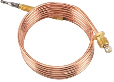 Thermocouple, Water Heater Replacement Parts Universal Heater Thermocouple Kit Thermocouple for Gas Fireplace Temperature Sensors Adaptors with 5 Nuts for Gas Furnaces Boilers