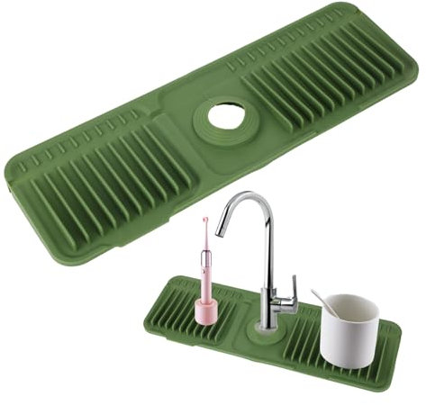 Tappetino per Rubinetto in Silicone - Paraspruzzi lavello cucina - Paraspruzzi per Lavello Cucina,Adatto per stoviglie e tazze, con design antiscivolo e drenaggio