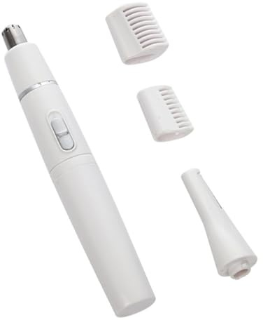 Elektrischer Augenbrauenrasierer 18,5x6,6x2,6cm ABS Weiß | Nasenhaarrasierer, Stiftförmiger Trimmer, 1stück, Schutzkappe, Kompakt, Trimmer Nasenhaar