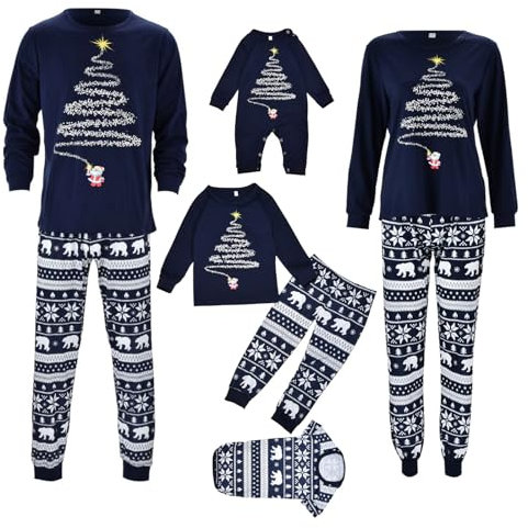 MOVAWAKY Pyjamas Noel Famille,Tenue De Noel Famille Pyjama Noel Carreaux Pyjama Femmes Noel Vetement Bebe Noel Garcon Tenue Noel Maman Fille Costume Pere Noel Bebe