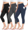 ACTINPUT Capri Leggings Damen 3/4 Caprihose High Waist Schwarz Sport Leggins mit Taschen Elastische Blickdicht Yogahose Sporthose Laufhose Sommer Große Größen Leggings(Schwarz/Dunkelgrau/Navy,XXL-3XL)
