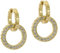 Ted Baker Lina Double Link Crystal Drop Earrings for Women (Gold/Crystal)