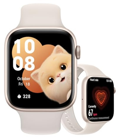 HONOR Watch 5 Smartwatch,Ecran AMOLED 1,85 Pouces,GPS Sports Tracker,Rythme Cardiaque et Moniteur de Sommeil,5ATM Waterproof, Bluetooth Calling,NFC,Batterie 480mAh,Android iOS,l'or
